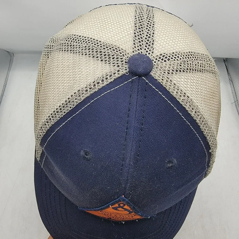 Hook And Tackle Adults Blue White Hat Cap Fishing Casual Comfort Outdoors